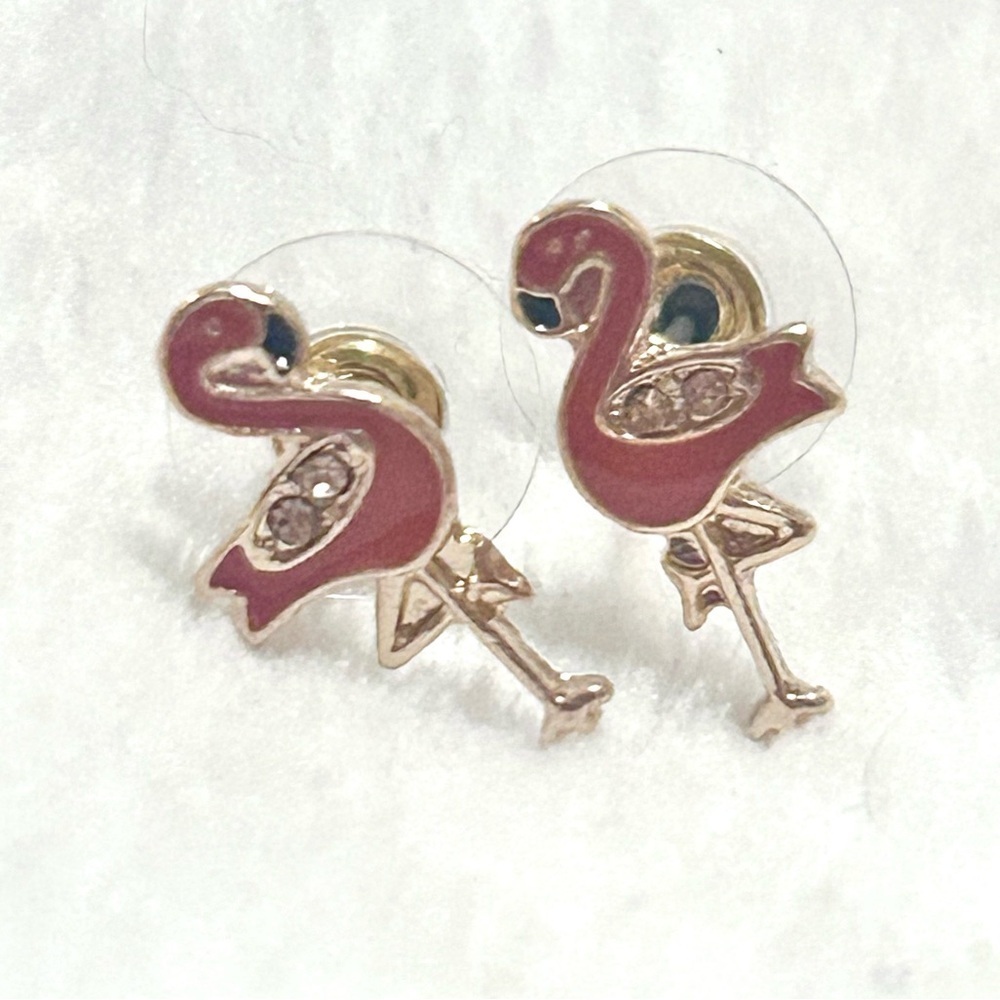 Flamingo Tiny Stud Earrings